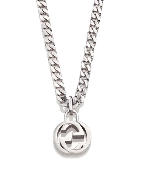 gucci men chain pendant angel|Gucci Men's Gucci Trademark Pendant Necklace .